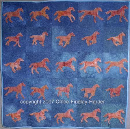 two and a half strides original art quilt by chloe findlay-harder